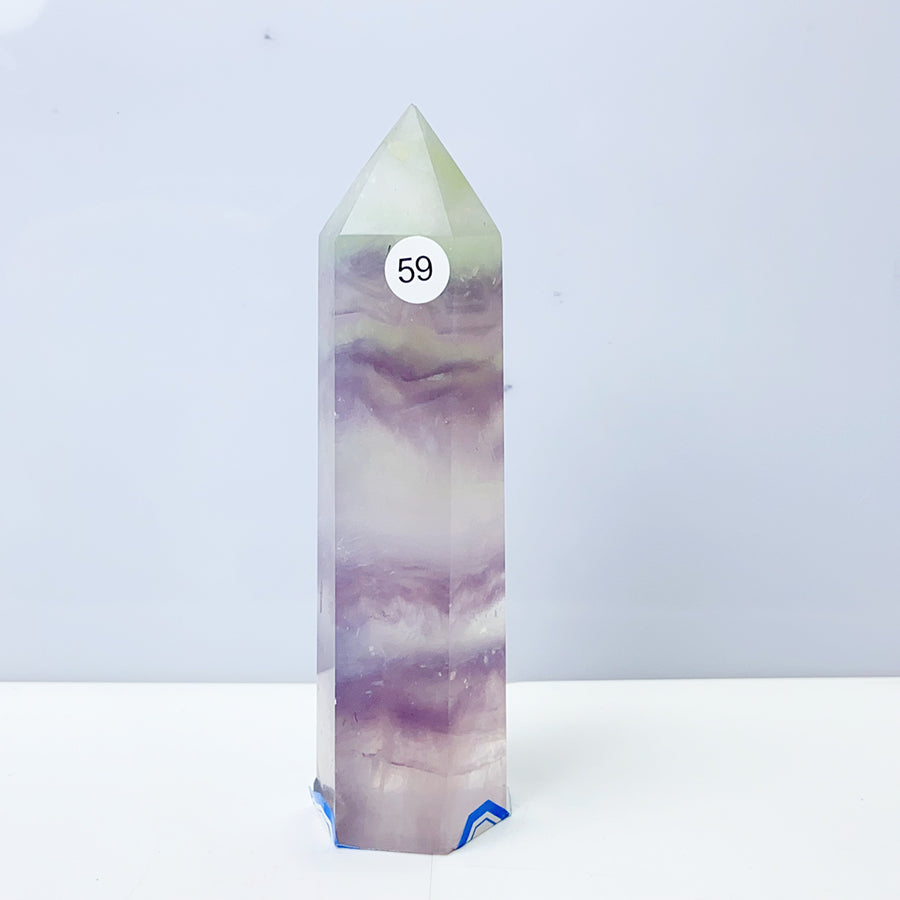 Silk Fluorite Crystal Tower