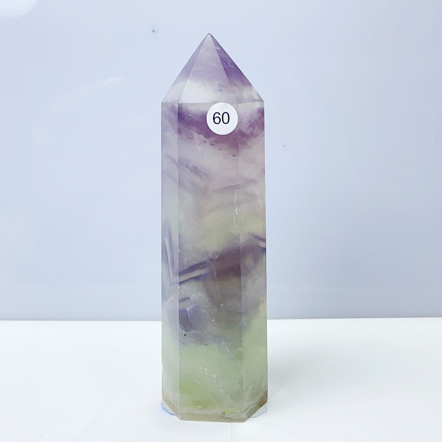 Silk Fluorite Crystal Tower