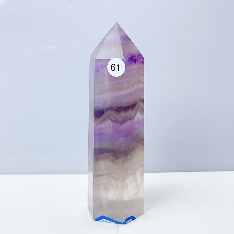 Silk Fluorite Crystal Tower