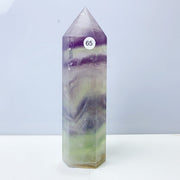 Silk Fluorite Crystal Tower