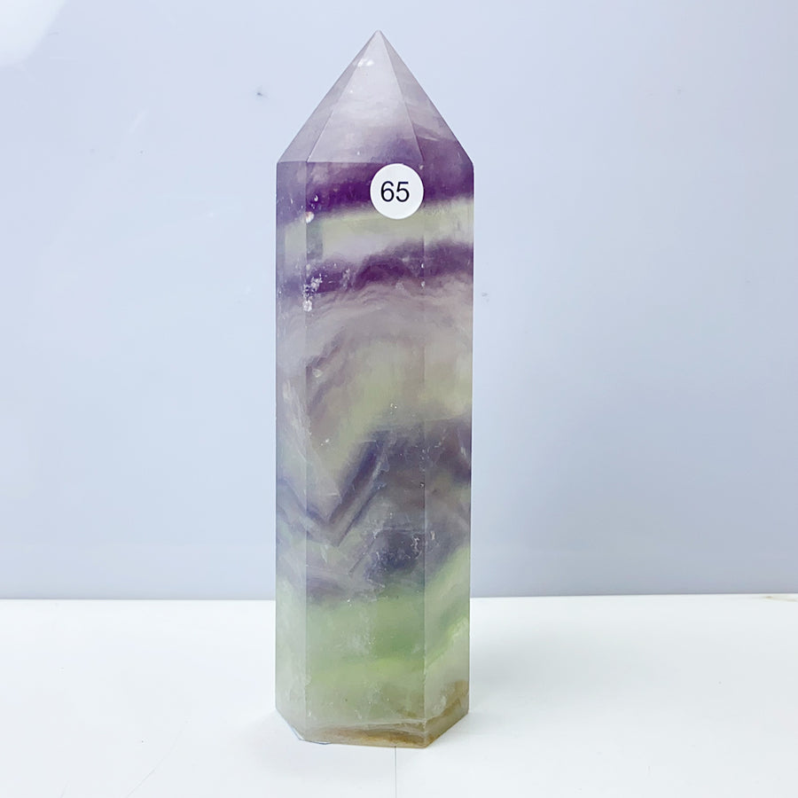 Silk Fluorite Crystal Tower