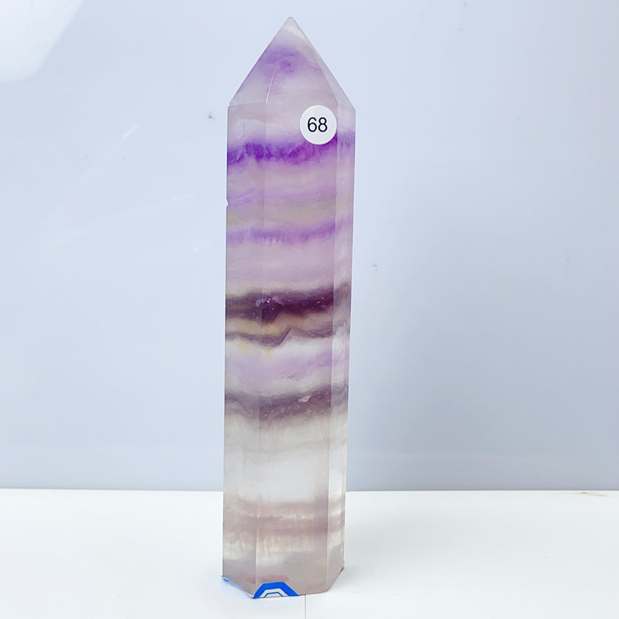 Silk Fluorite Crystal Tower