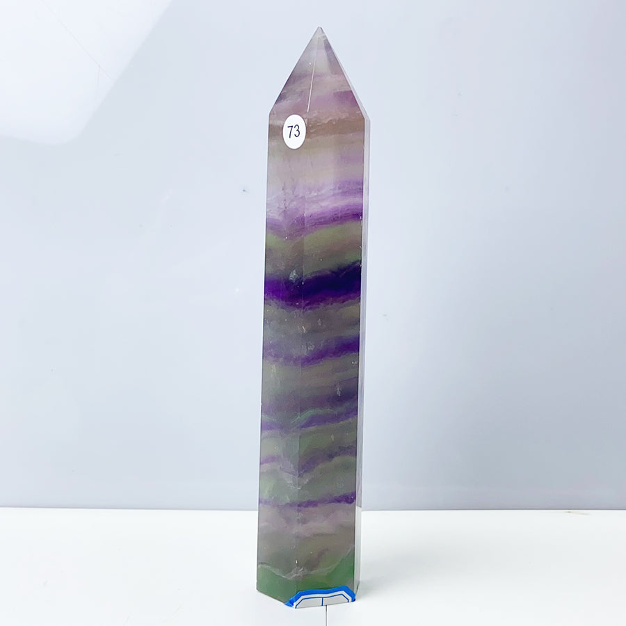 Silk Fluorite Crystal Tower