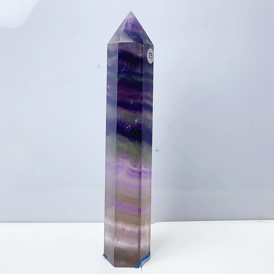 Silk Fluorite Crystal Tower
