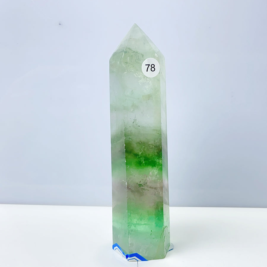 Silk Fluorite Crystal Tower