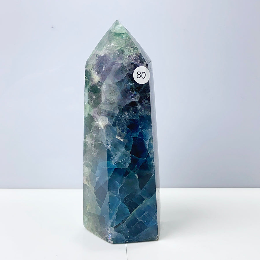 Silk Fluorite Crystal Tower