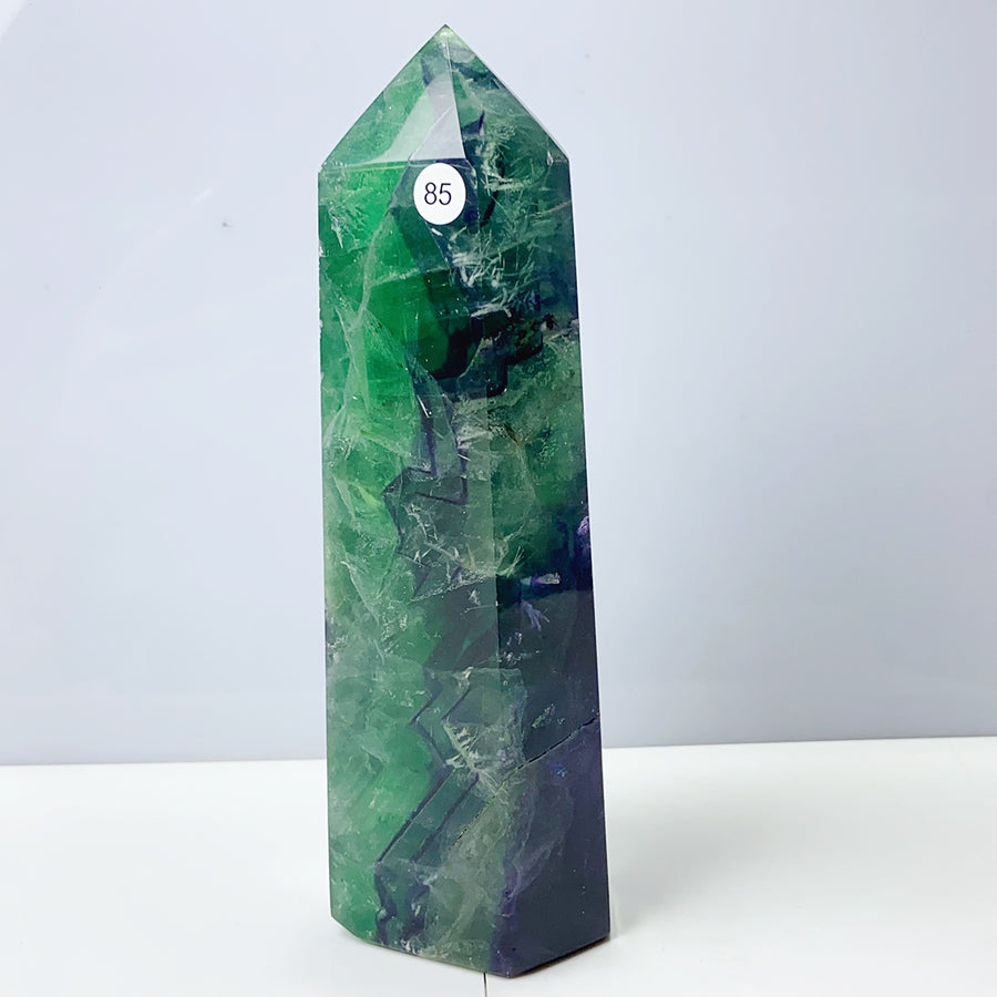 Silk Fluorite Crystal Tower