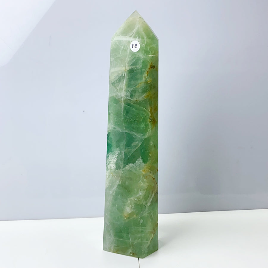 Silk Fluorite Crystal Tower