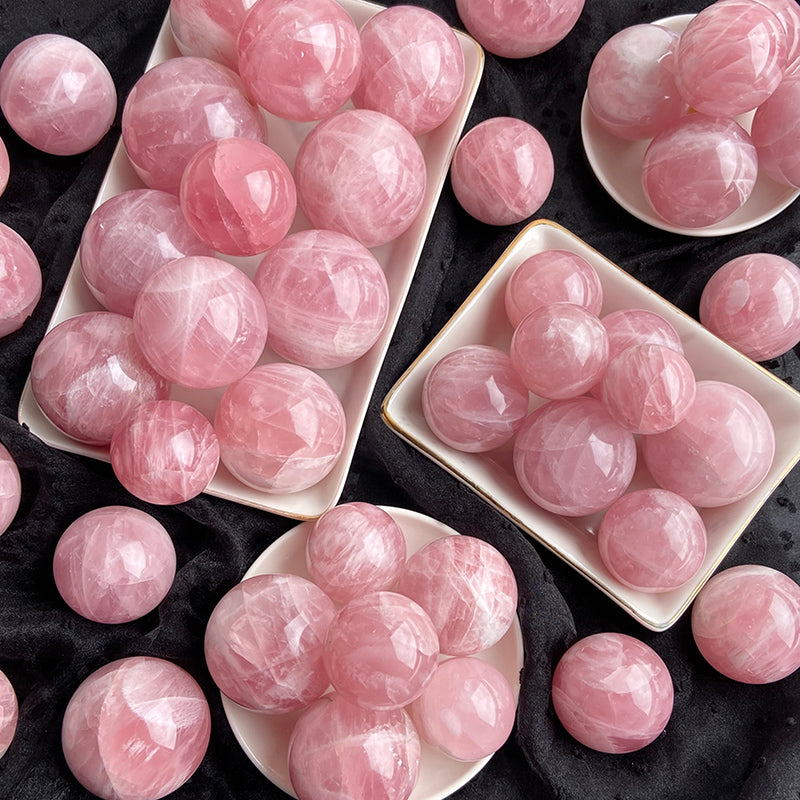 Natural Phantom Rose Quartz Sphere