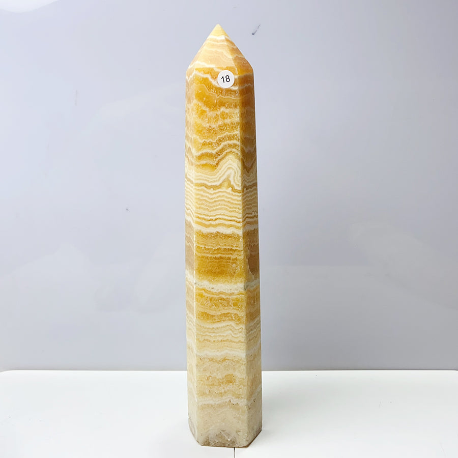 Orange Calcite Crystal Tower