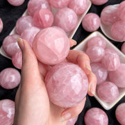Natural Phantom Rose Quartz Sphere