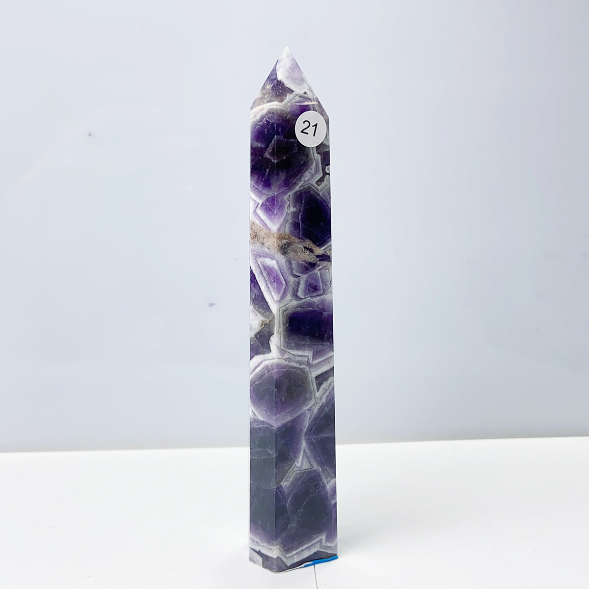 Dream Amethyst Tower Crystal Wand Reiki Healing Energy Purple Gemstone Home Decoration