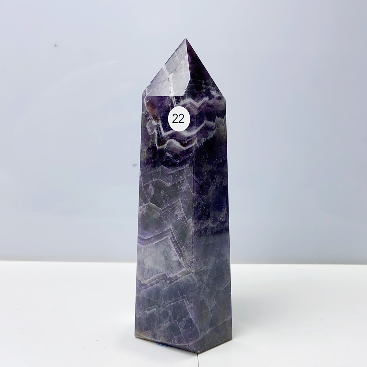 Dream Amethyst Tower Crystal Wand Reiki Healing Energy Purple Gemstone Home Decoration