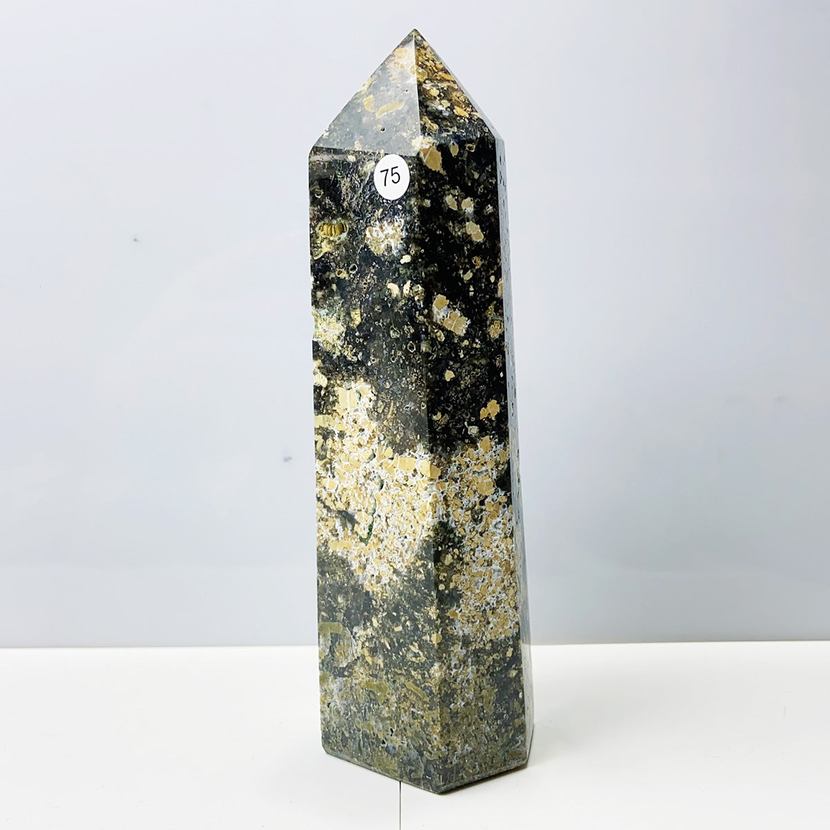 Oolite Tower Obelisk Reiki Crystal Healing Energy Stone Meditation Home Decoration