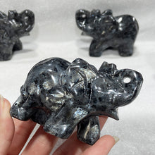 Load image into Gallery viewer, Natural Larvikite Elephant Carvings Crystal Decoration