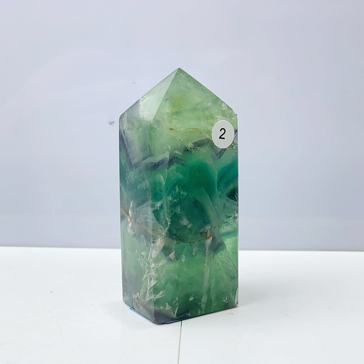 Snowflake Fluorite Tower Crystal Home Room Spiritual Decoration Healing Gemstone