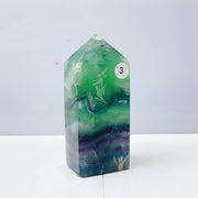 Snowflake Feather Fluorite Crystal Tower