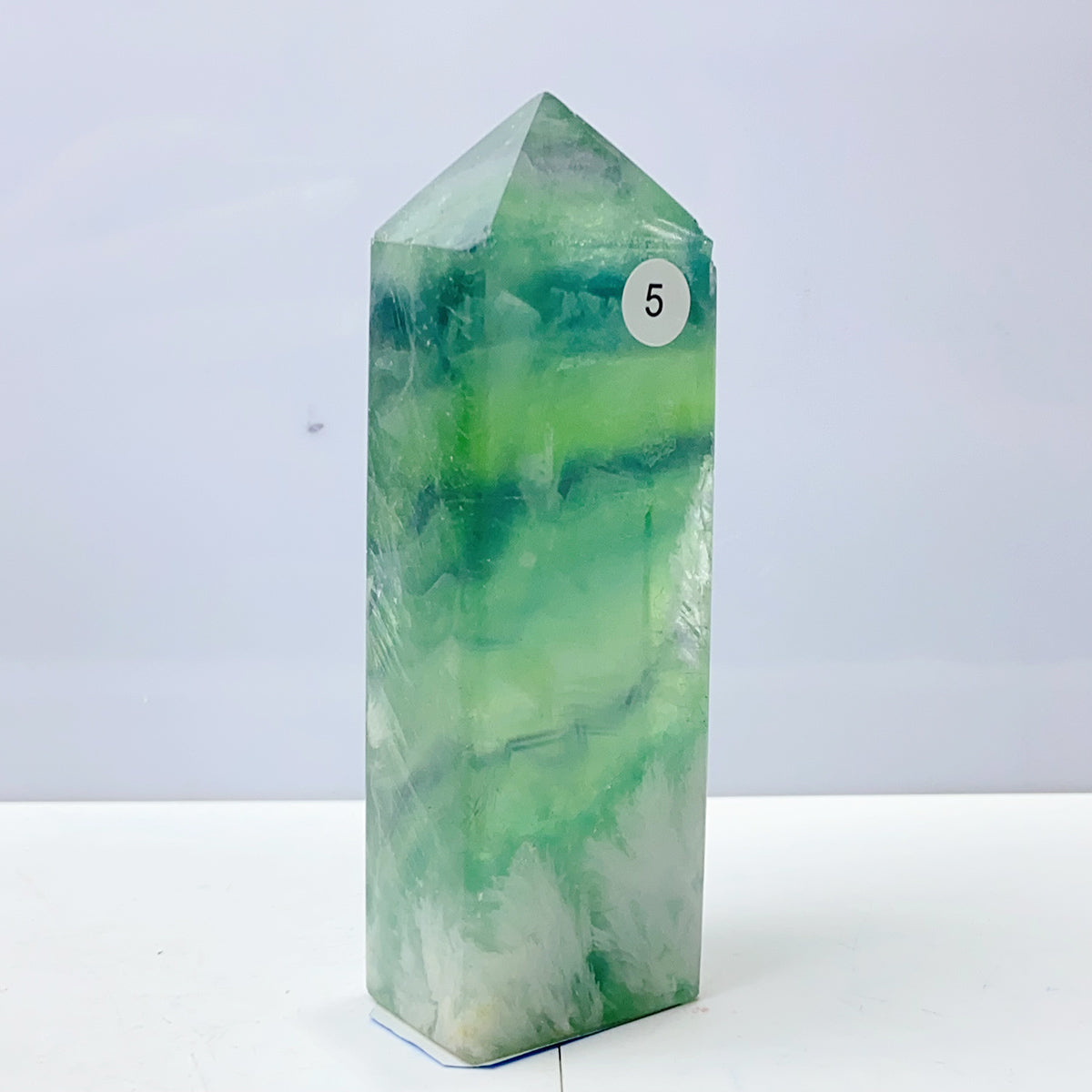 Snowflake Fluorite Tower Crystal Home Room Spiritual Decoration Healing Gemstone