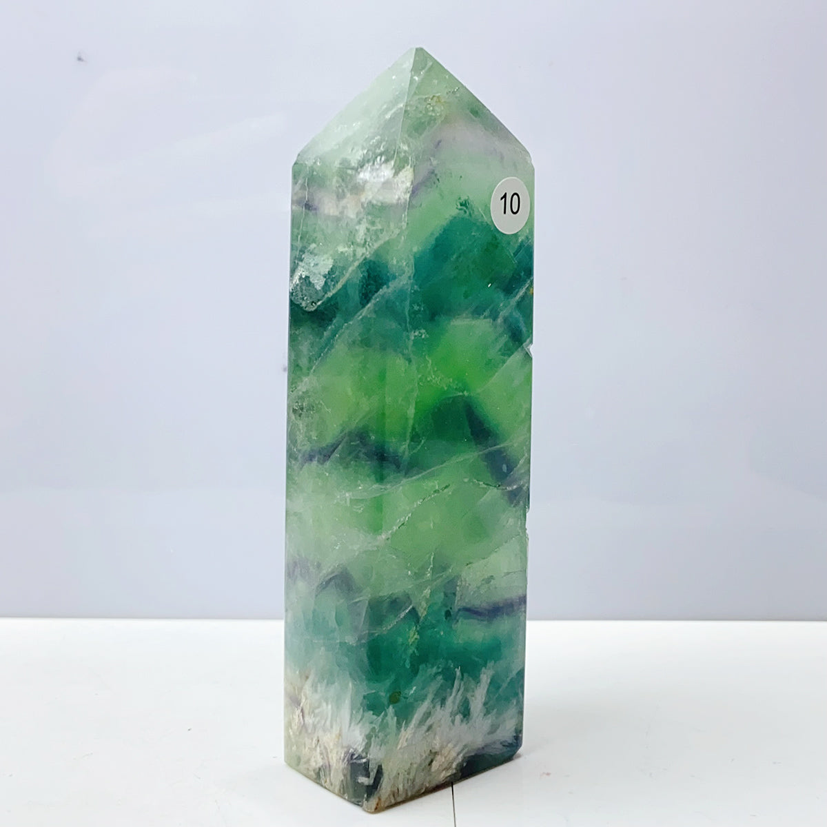 Snowflake Fluorite Tower Crystal Home Room Spiritual Decoration Healing Gemstone