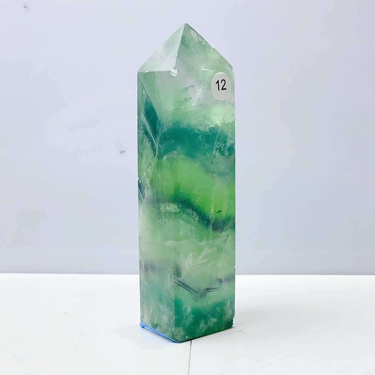 Snowflake Fluorite Tower Crystal Home Room Spiritual Decoration Healing Gemstone