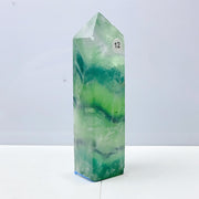 Snowflake Feather Fluorite Crystal Tower