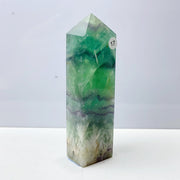 Snowflake Feather Fluorite Crystal Tower