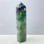 Snowflake Feather Fluorite Crystal Tower