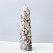 Blue Flower Agate Crystal Tower