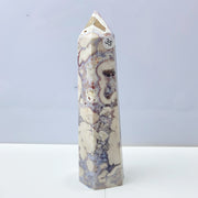 Blue Flower Agate Crystal Tower