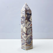 Blue Flower Agate Crystal Tower
