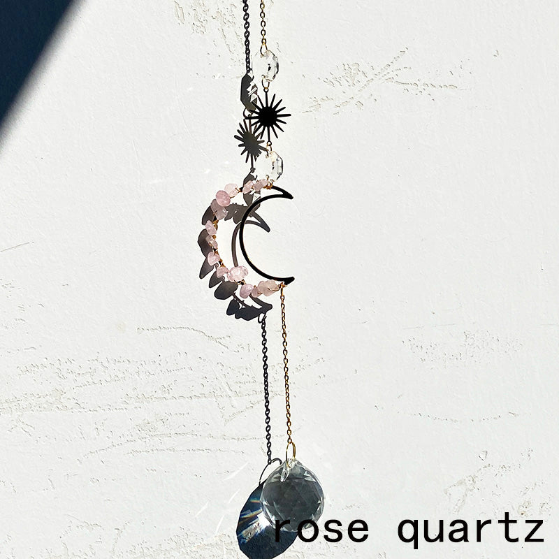 Different Materials Chips Moon Suncatcher