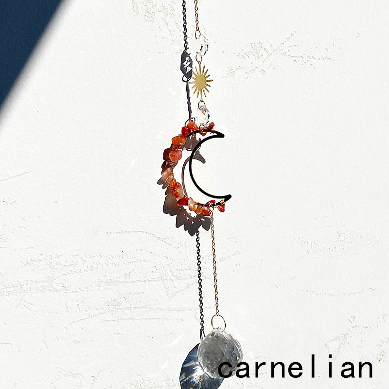 Different Materials Chips Moon Suncatcher