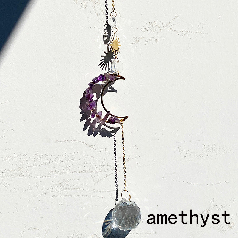 Different Materials Chips Moon Suncatcher