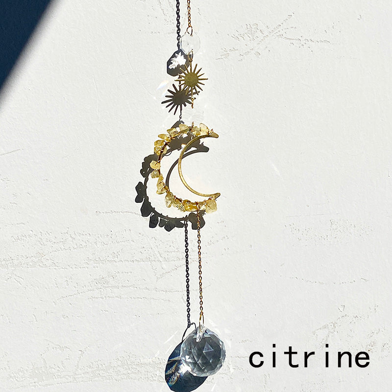 Different Materials Chips Moon Suncatcher