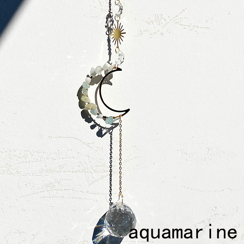 Different Materials Chips Moon Suncatcher