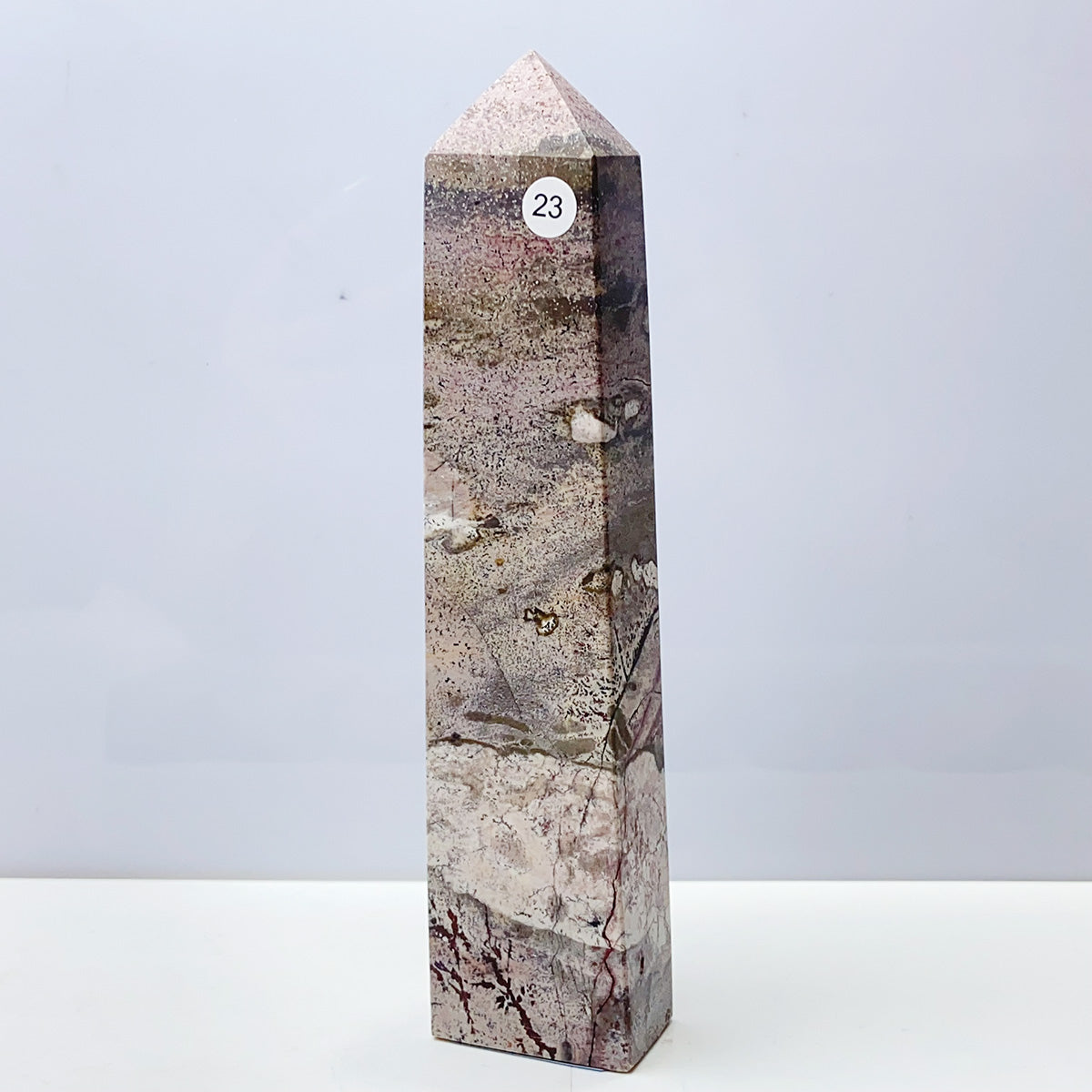 Picture Jasper Tower Painting Colorful Display Garden Energy Healing Home Decoration
