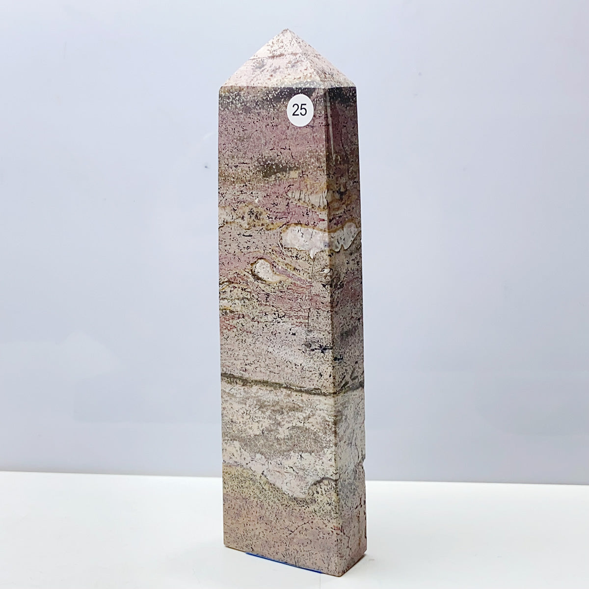 Picture Jasper Tower Painting Colorful Display Garden Energy Healing Home Decoration