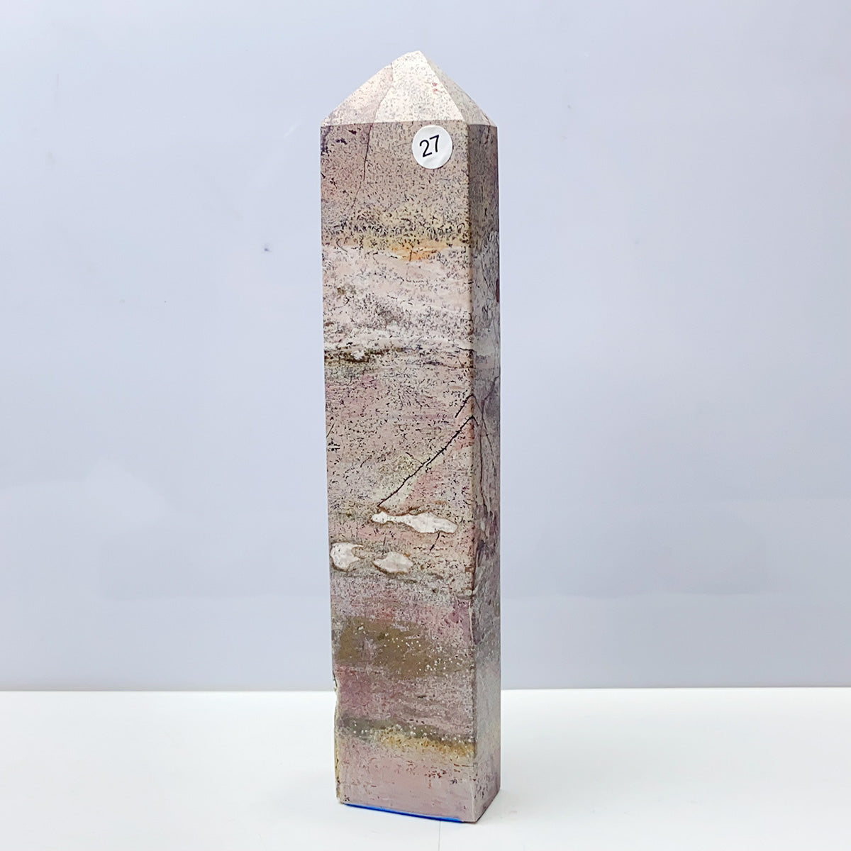 Picture Jasper Tower Painting Colorful Display Garden Energy Healing Home Decoration
