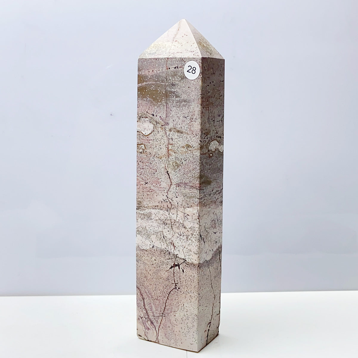 Picture Jasper Tower Painting Colorful Display Garden Energy Healing Home Decoration