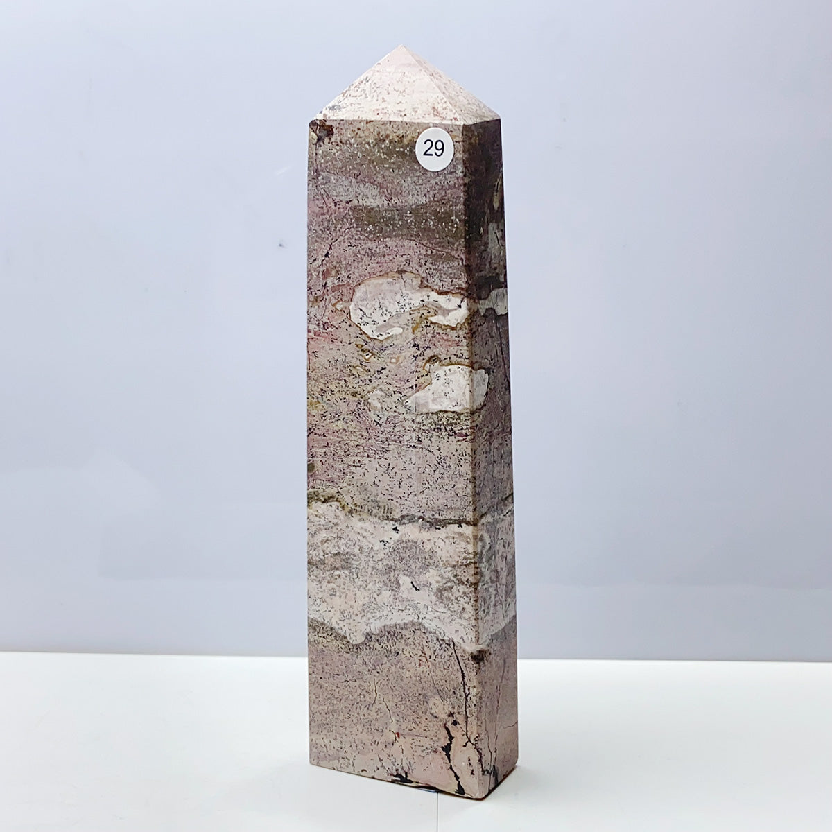 Picture Jasper Tower Painting Colorful Display Garden Energy Healing Home Decoration