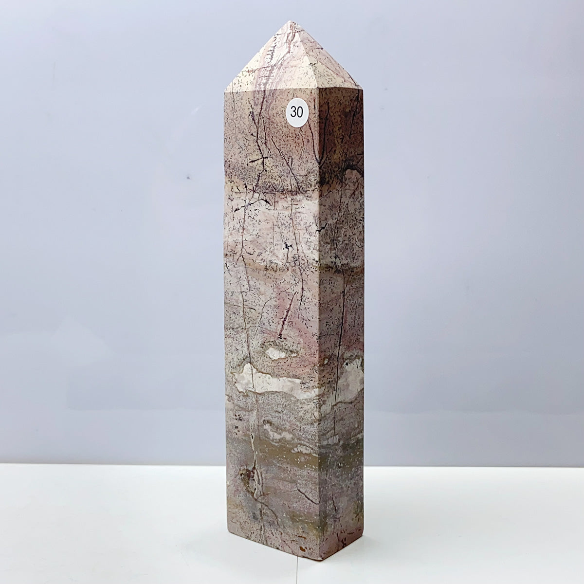 Picture Jasper Tower Painting Colorful Display Garden Energy Healing Home Decoration