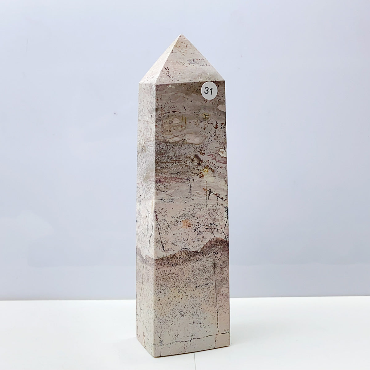 Picture Jasper Tower Painting Colorful Display Garden Energy Healing Home Decoration