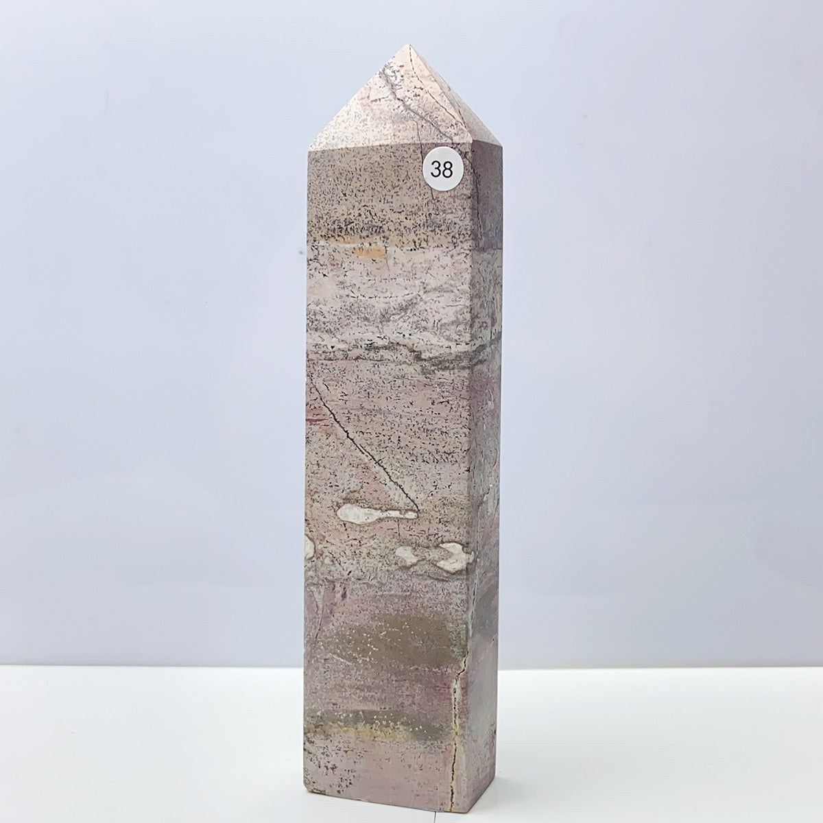 Picture Jasper Tower Painting Colorful Display Garden Energy Healing Home Decoration