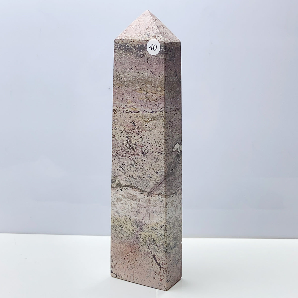 Picture Jasper Tower Painting Colorful Display Garden Energy Healing Home Decoration