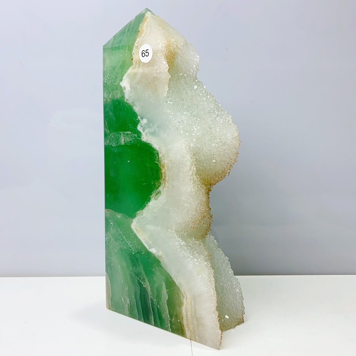 Green Fluorite Cluster Tower Crystal Healing Quartz Energy Reiki Stone Home Decoration