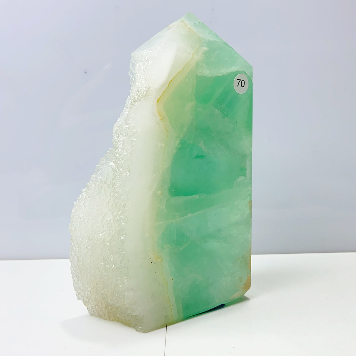 Green Fluorite Cluster Tower Crystal Healing Quartz Energy Reiki Stone Home Decoration
