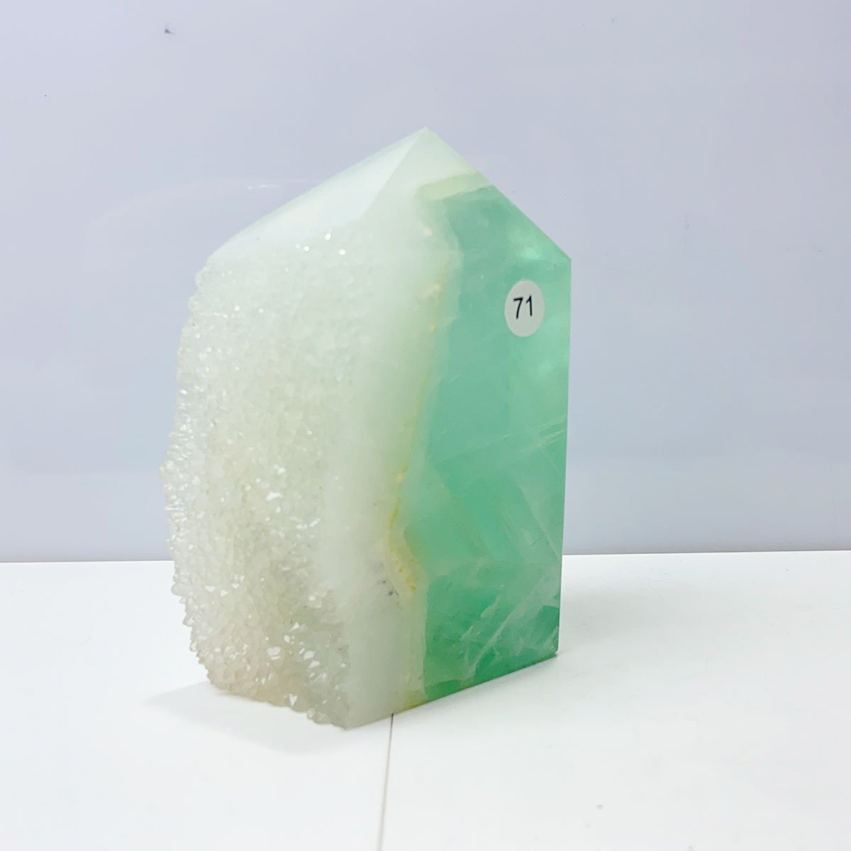 Green Fluorite Cluster Tower Crystal Healing Quartz Energy Reiki Stone Home Decoration