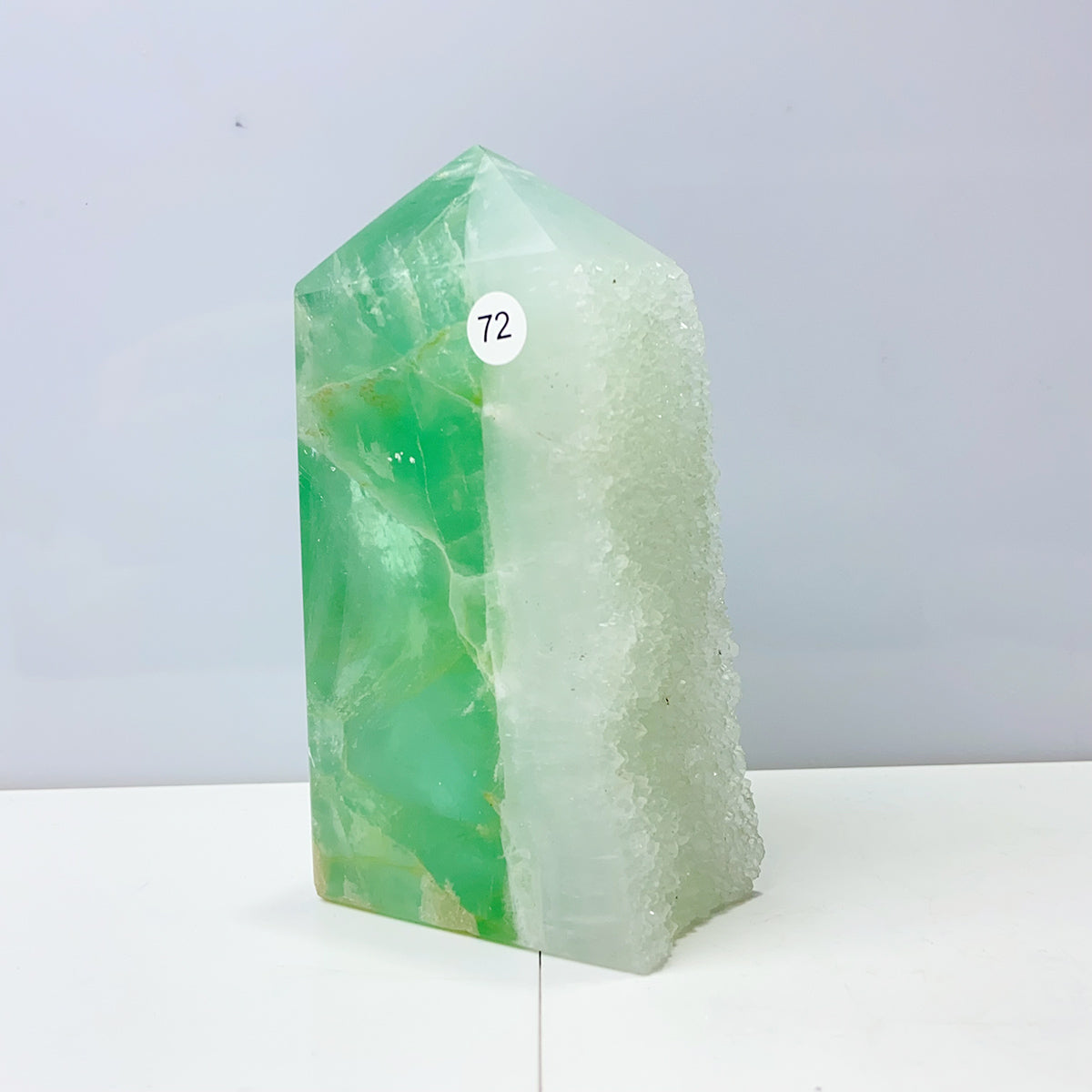 Green Fluorite Cluster Tower Crystal Healing Quartz Energy Reiki Stone Home Decoration