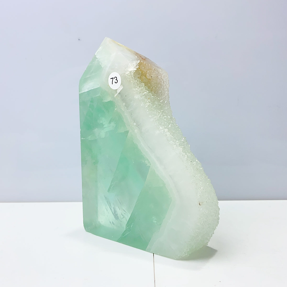 Green Fluorite Cluster Tower Crystal Healing Quartz Energy Reiki Stone Home Decoration