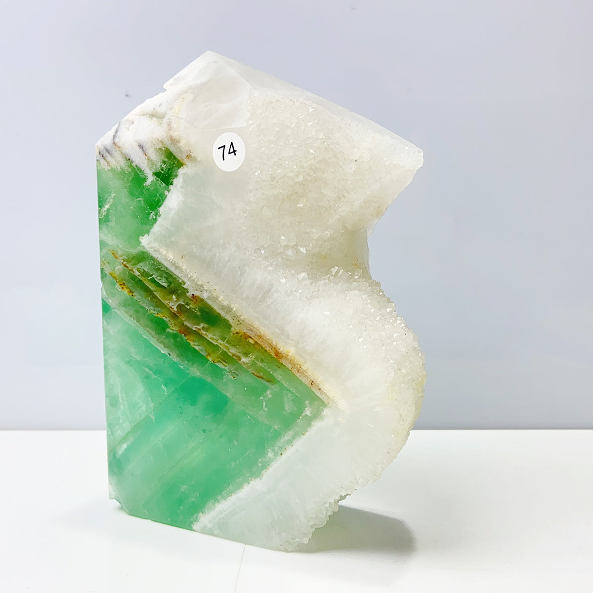 Green Fluorite Cluster Tower Crystal Healing Quartz Energy Reiki Stone Home Decoration
